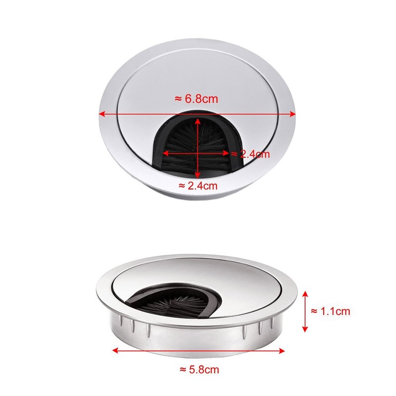 Dioxide Pack of 2 Metal Cable Grommets 60 mm Cable
