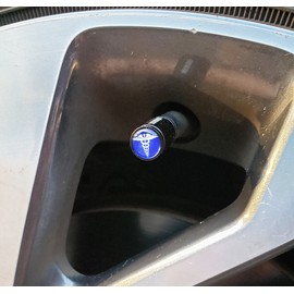 BGM Healthcare - Staff of Hermes - Tire Valve Stem Caps - Aluminum - Set of Four