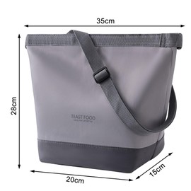EDLMKM Insulated Lunch Bag for Adults, Office Gym Commute Lunch Tote, Leak Proof Bag with Roll Top Construction, Large Capacity, Durable Thermal Lunch Box for Work/School/Picnic/Outdoor
