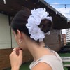 2 Pcs White Hair Scrunchies Large Hair Ties for Women