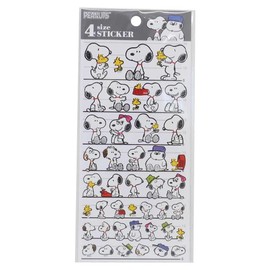 Snoopy [Sticker Sheet] 4 Size Sticker/Family Peanuts