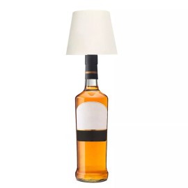 West Bay Wireless Bottle Lamp Rechargeable Dimmable White LED Table Lamp