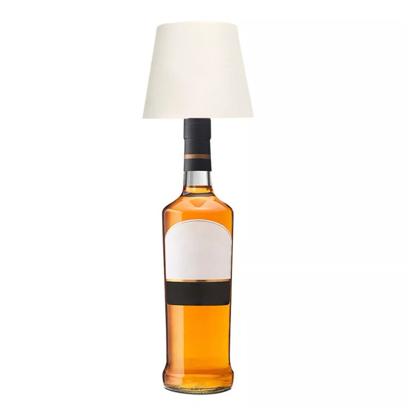 West Bay Wireless Bottle Lamp Rechargeable Dimmable White LED Table