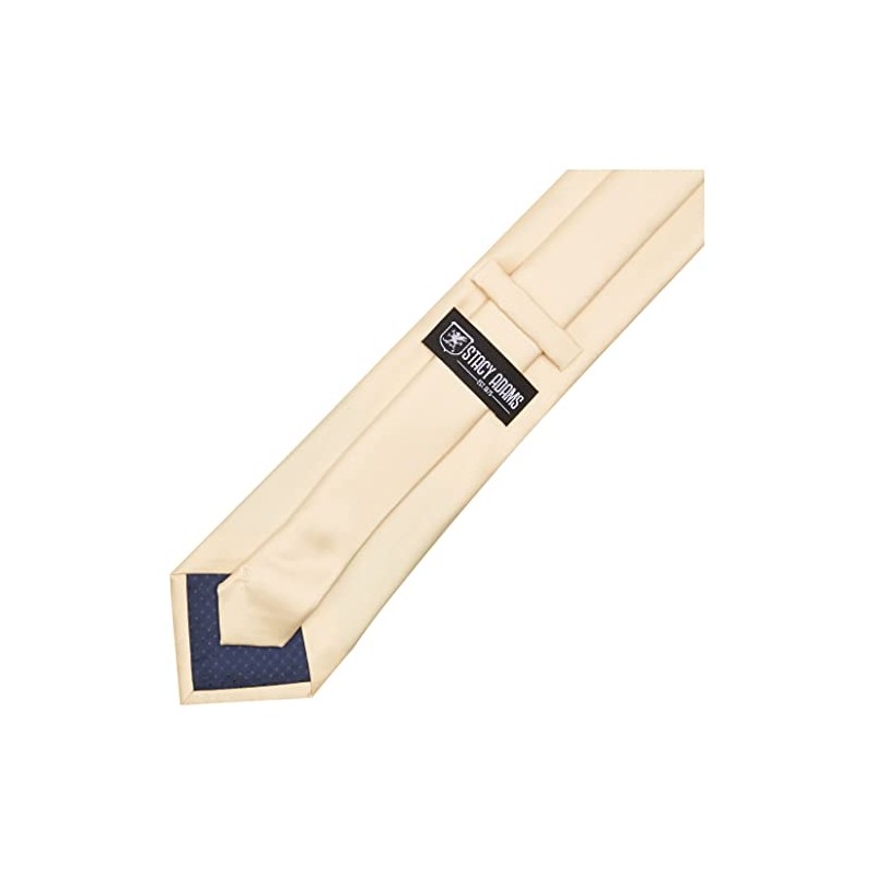 Stacy Adams Men's Satin Solid Tie Set, Ivory, One Size