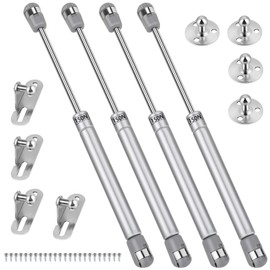 Pack of 4 gas pressure dampers 150N 15 kg, gas spring furniture for flap fitting, kitchen cabinet, cabinet door, high-quality steel shock absorber, gas springs for opening industrial devices