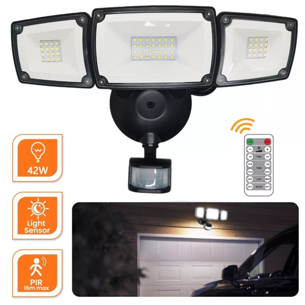 Unbranded 42W LED Security Light 4200lm Outdoor Dusk to Down