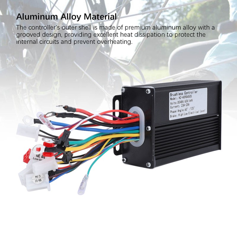 48V 60V 64V 450W Brushless Controller Aluminum Alloy Speed Motor