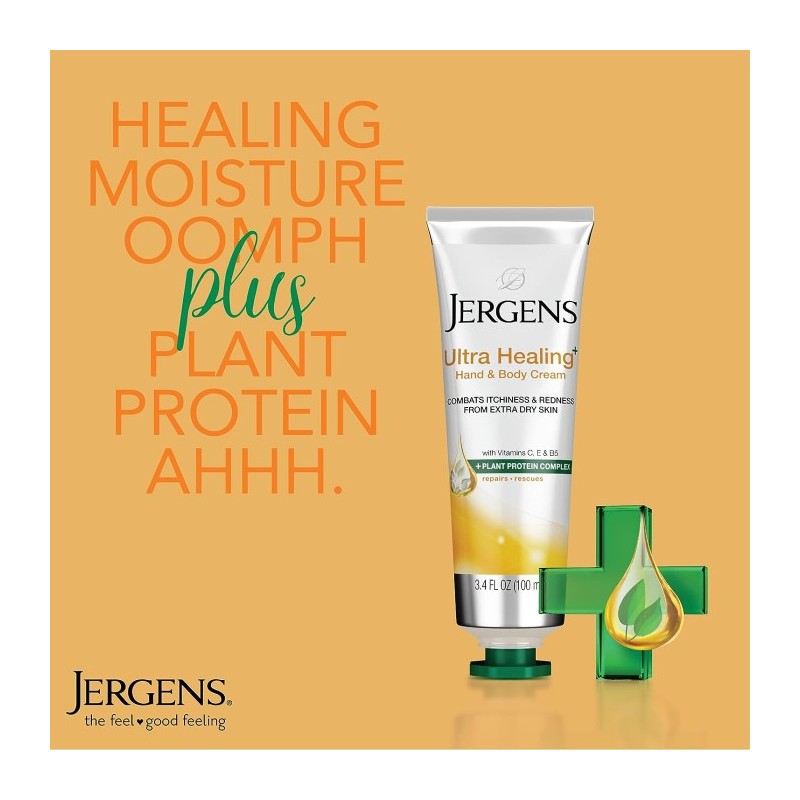 Jergens, Ultra Healing, Hand & Body Cream, 3.4 fl oz,