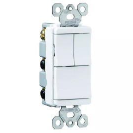 Pass & Seymour 120/277-Volt 15-Amp (3) 1Pole Decorator Combination Switch White