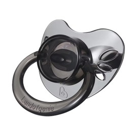 Landofgenie Adult Size Pacifiers Large Shield Butterfly Shape Transparent Design Paci 2 Pack - Black and White