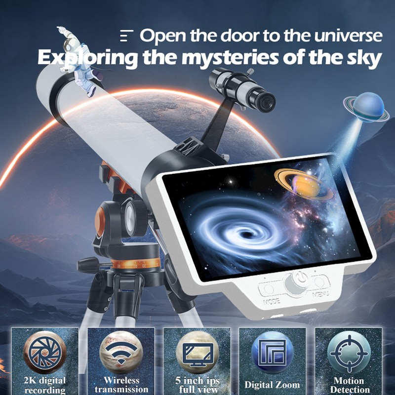 Telescope Electronic Eyepiece 5in IPS Screen 2K HD WiFi Digital