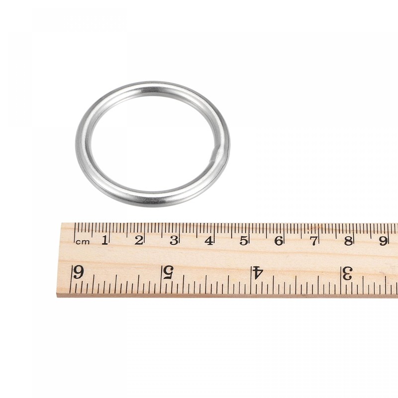 sourcing map 316 Stainless Steel Round Ring Welded O-Rings 40mm(1.57")