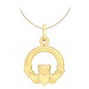 Carissima Gold 9 ct Yellow Gold Claddagh Charm Pendant on