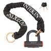 INTEKIN Motorcycle Chain Lock 3.3FT/100cm Bicycle Locks 8mm/10mm Thick Bike