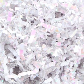 YACEYACE White Shredded Paper for Gift Box, 1LB White Crinkle Cut Paper Shred Filler, Basket Filler Paper Shred Bulk,Filler Paper for Weddeing, Party