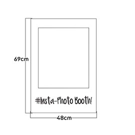 Trimming Shop Photo Booth Props Rectangle Frame 1 Piece Large Size Party Birthday Wedding Party with Insta Tag