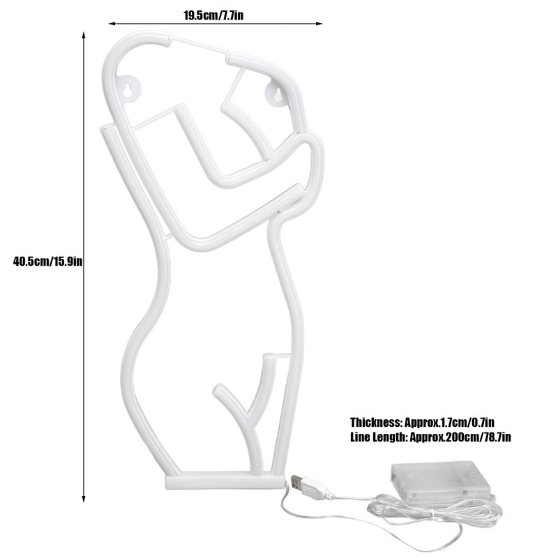 LED Neon Light Neon Sign Body Shape Art Wall Decorative