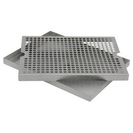 Kegco SESM-129D Stainless Steel 12" x 9" Surface Mount Drip Tray with Drain