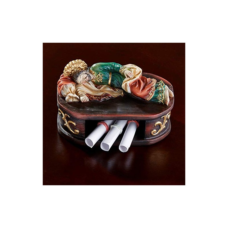 Sleeping Saint Joseph with Shelf Base Statue, 6 Inch