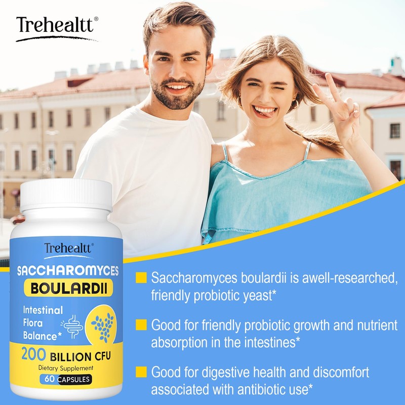 Saccharomyces Boulardii Probiotics 200 Billion CFUs, Clinically-Studied Probiotic for Women