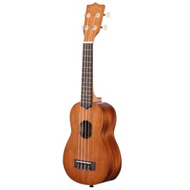 Kala MKS Mahogany Ukulele with Tuner and Lumintral Cleaning Cloth