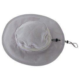 Decentron Womens Outdoor Mesh Boonie Sun Hat Summer Wide Brim UV Protection Fishing Hat Safari Cap Dark Grey