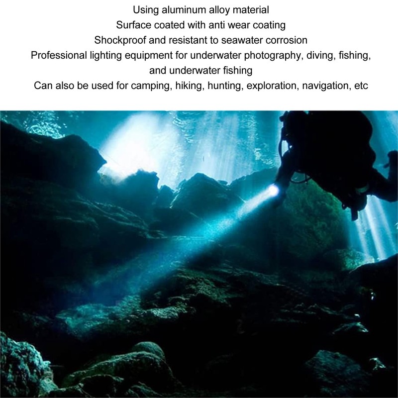 5000LM Diving Light LED Dive Flashlight 3 Lighting Modes Underwater