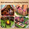 3D Wooden Puzzles for Adults,195PCS Wild Camping Miniature House Kit
