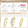 Dochais Dainty Cubic Zirconia Gold Rings for Women Non-Tarnish 14k