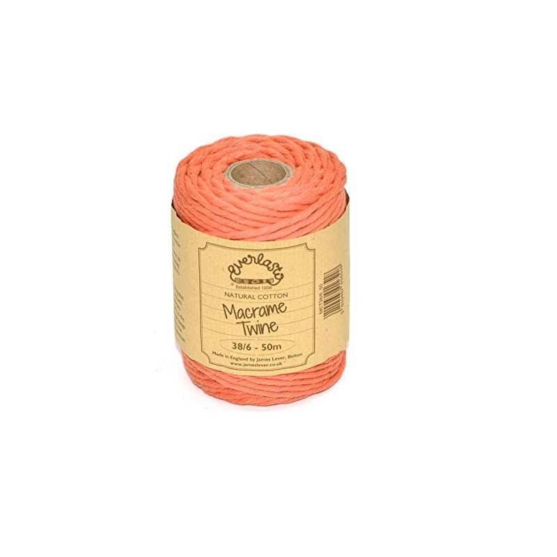 50M Spools - Everlasto Single Twist Soft Cotton Coloured Macrame