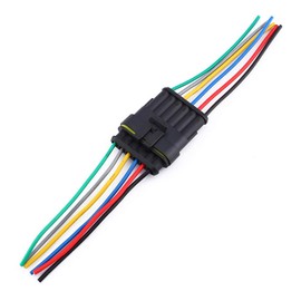 6 Pin Connector, Waterproof 6 Pin Way Car Waterproof Auto Wire Electrical Connector Plug Adapter Vehicle Connection Cable