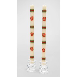 MACKENZIE-CHILDS Dinner Candles - Set of 2 (Poinsettia Dinner)