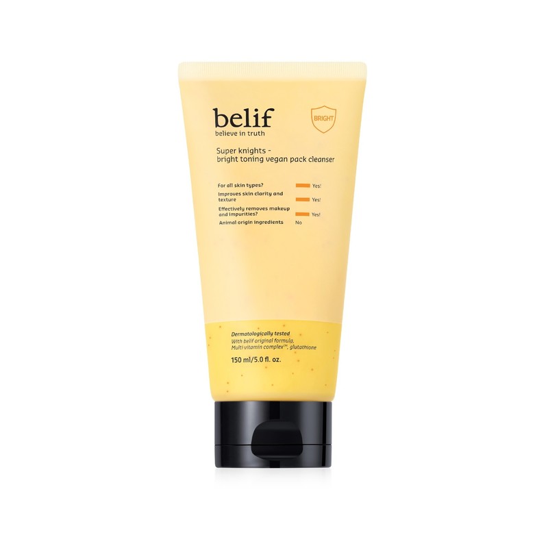 belif Super Knights Bright Toning Vegan Pack Cleanser 150ml 1+1