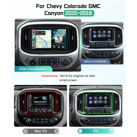 8 Core 4G+64G Android Car Stereo for Chevy Colorado GMC Canyon 2015-2018 with DSP/5G WiFi/Wireless Carplay/Android Auto, 9" Touch Screen Radio with Bluetooth 5.0 FM/RDS Mirrorlink Backup Camera