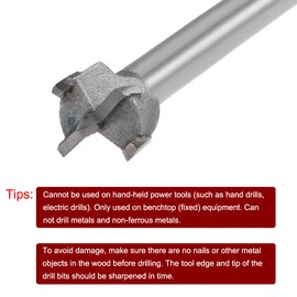 sourcing map Forstner Drill Bits 16 mm Auger Opener Hole Saw Hinge Hole Woodworking Plastic for Lathes Grey Drilling Part Tungsten Carbide Wood