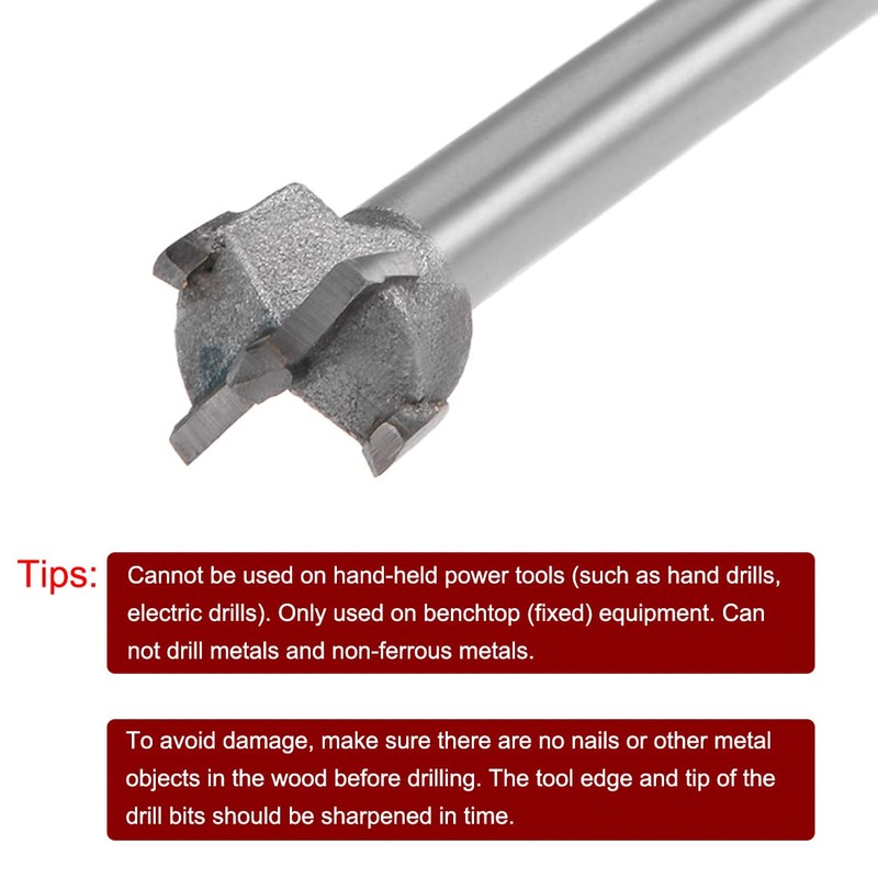 sourcing map Forstner Drill Bits 16 mm Auger Opener Hole