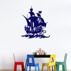 Vinyl Decal Wall Sticker Pirates Ship Jolly Roger Flag Ocean