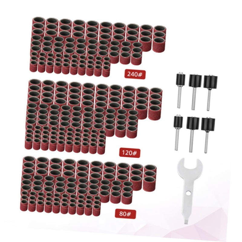 Tofficu 307pcs Electric Emery Polishing Circle Durable Emery Grinding Discs
