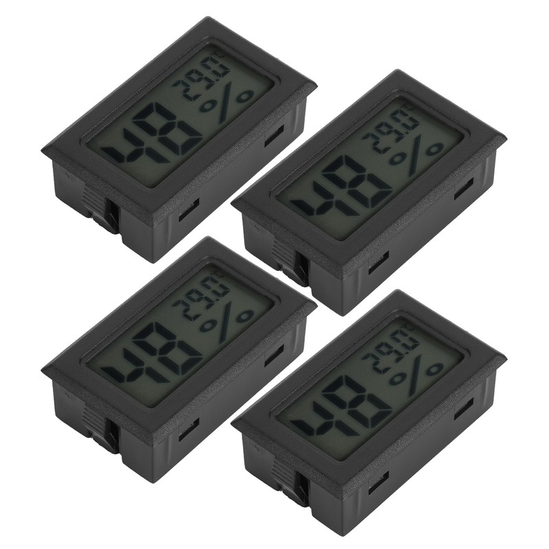 4PCS Mini Embedded Digital Temperature Humidity Meters Gauge Indoor Thermometer