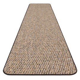 House, Home and More Skid-Resistant Carpet Runner - Black Ripple - 16 Feet X 27 Inches