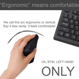 Urby Left Handed Mouse Wireless, Ergonomic, Vertical. Also As Left Handed Gam...