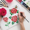 Rose Stencils for Painting Small Rose Floral Template Flower Paint