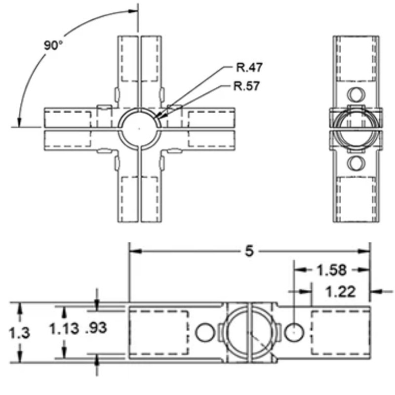 2 PCS End Rail Clamps Fit for 3/4 Inch EMT