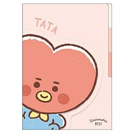 Kamio Japan BT21 015104 Die Cut Pocket 3 Index Clear File TATA LINE FRIENDS
