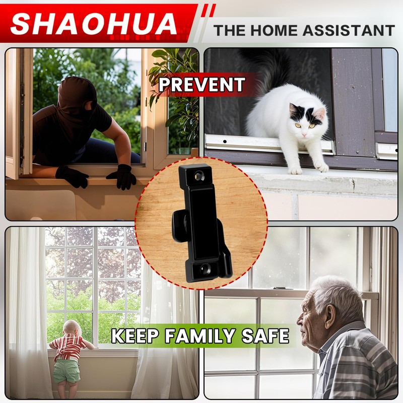 11pcs Window Sash Lock, Window Latch Replacement with Screw, Window