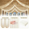 Ivory Ceiling Drapes with Lights String for Weddings, 6 Panels