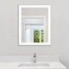 Phore Rectangular Wall Mirror White Bathroom Mirror 16" x 20"