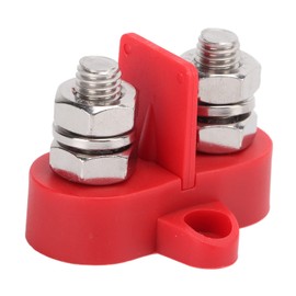 Busbar Terminal Block Positive Distribution Stud High Strength DC 48V 5/16in M8 for Truck RV Boat Car (A(Red)