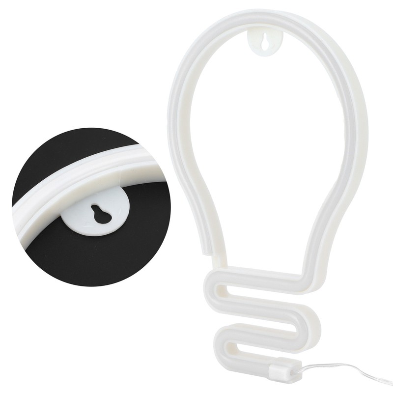 Bulb Shape Neon Light LED Sign for Wall Decor Party