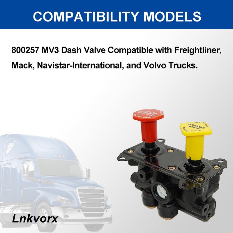 800257 MV-3 Dash Control Brake Valve - Trailer Parking Brake